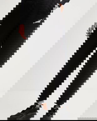 Puma pantaloni de trening culoarea negru, cu model, 688086