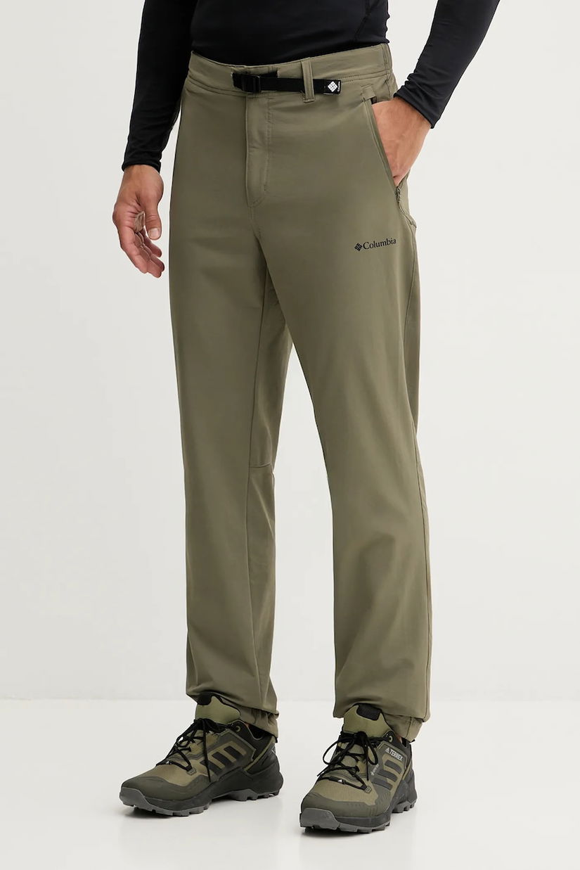 Columbia pantaloni de exterior Essential Hike culoarea verde, drept, 2136921