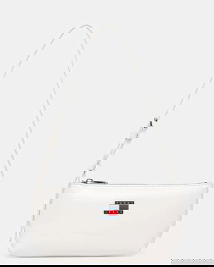 Tommy Jeans geantă culoarea alb, AW0AW17866