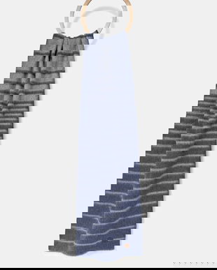 MM fular de lână DIADEMA culoarea bleumarin, cu model, 2526546038600