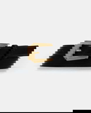 Weekend Max Mara curea de piele UNGHIA culoarea negru, 2525506075600