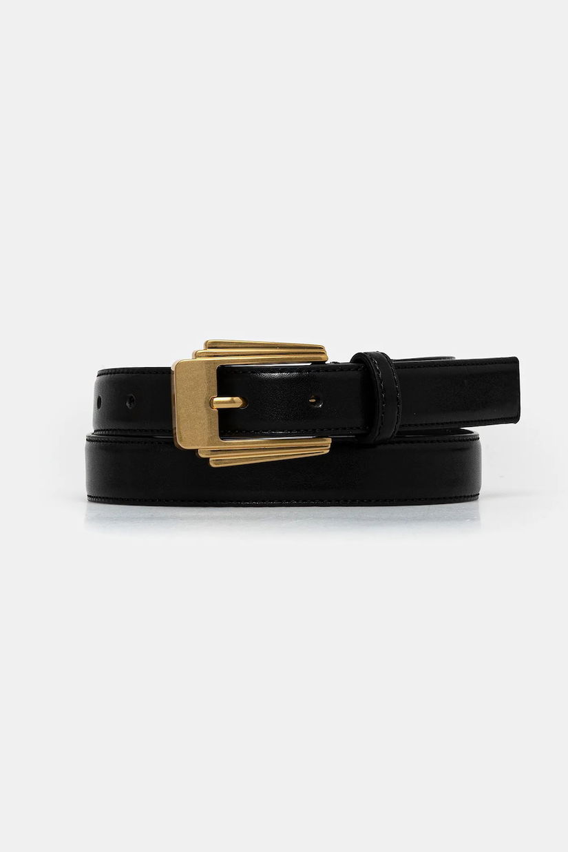 Weekend Max Mara curea de piele UNGHIA culoarea negru, 2525506075600