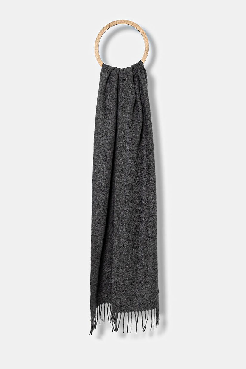 Weekend Max Mara fular de lână SCOGLIO culoarea gri, uni, 2525546105600