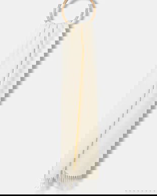 Weekend Max Mara fular de lână SCOGLIO culoarea bej, uni, 2525546105600