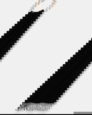 Weekend Max Mara fular de lână SCOGLIO culoarea negru, uni, 2525546105600