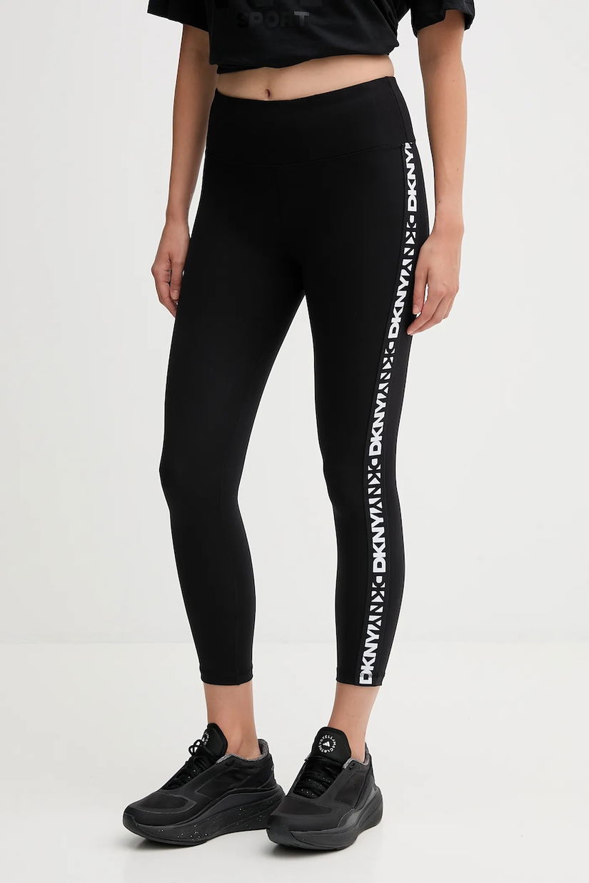 Dkny leggings culoarea negru, cu imprimeu, DP5P3523