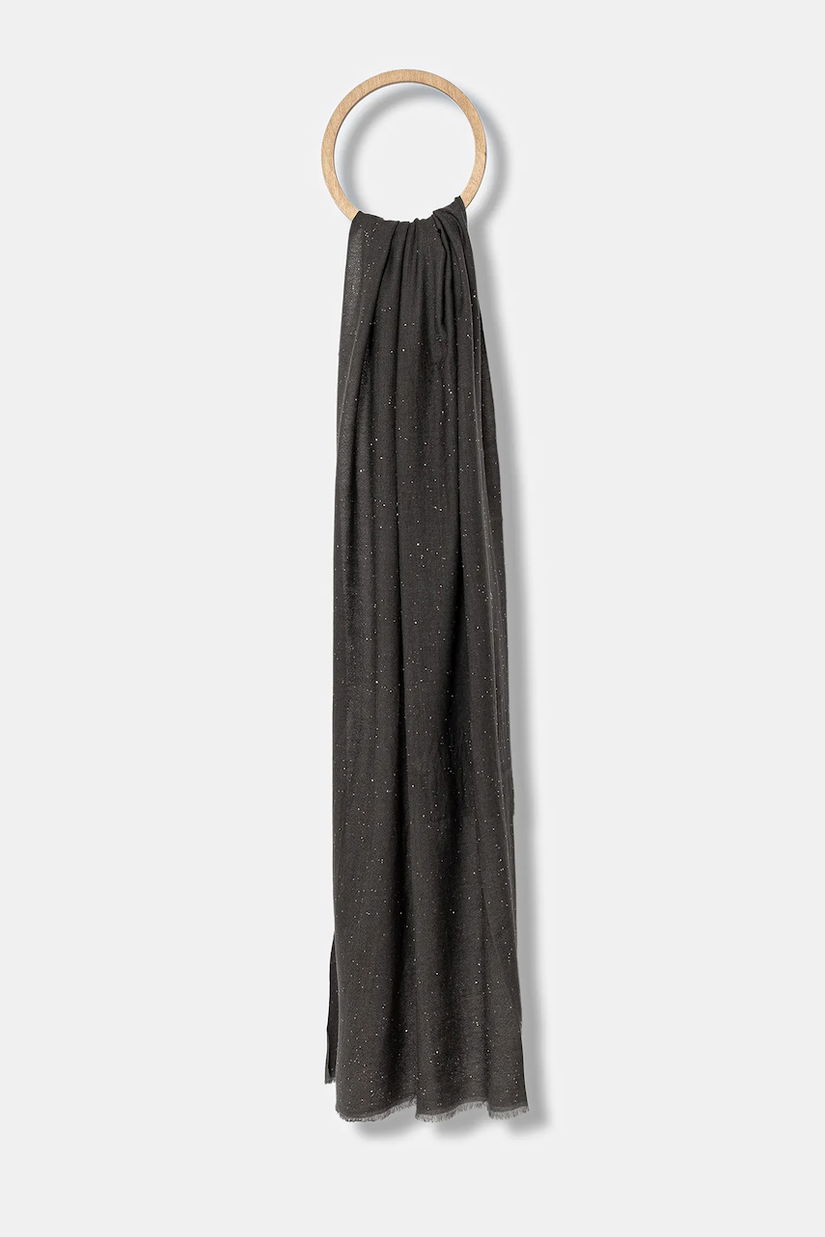 Marella fular de lână culoarea gri, uni, 2523546096200