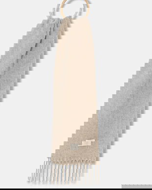 Marella fular de lână culoarea bej, uni, 2523546057200