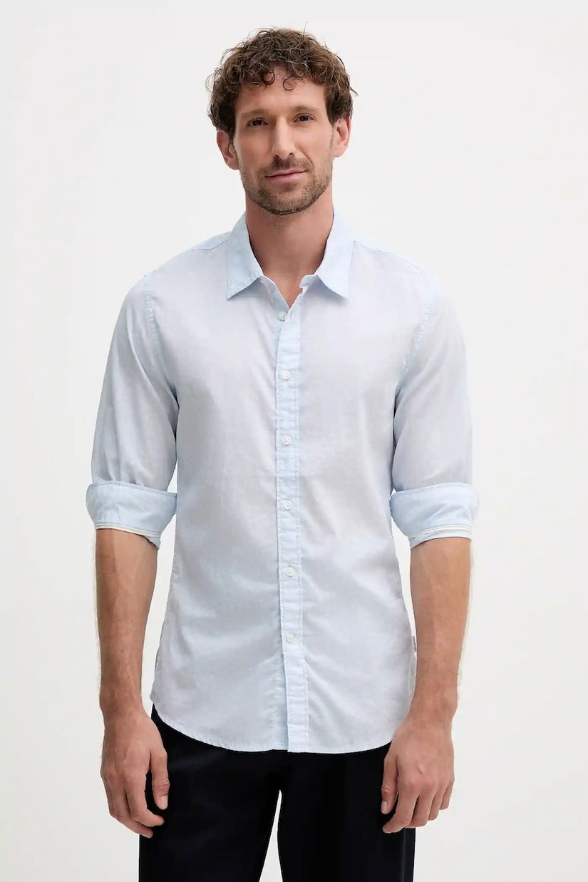 Pepe Jeans cămașă din bumbac cu guler clasic, slim, PM3090818