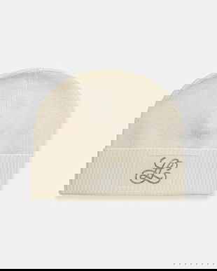 Luisa Spagnoli căciulă de lână culoarea bej, 100258