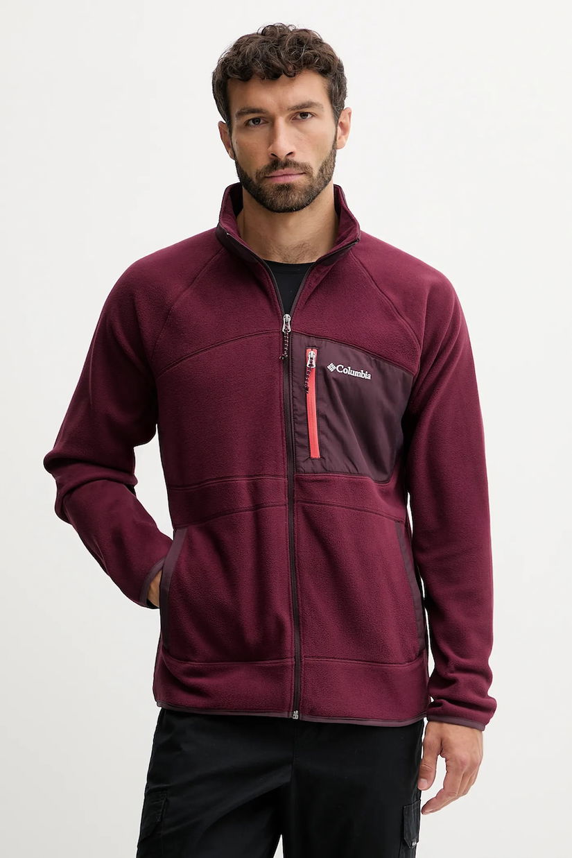 Columbia bluză Fast Trek culoarea bordo, uni, 2135691