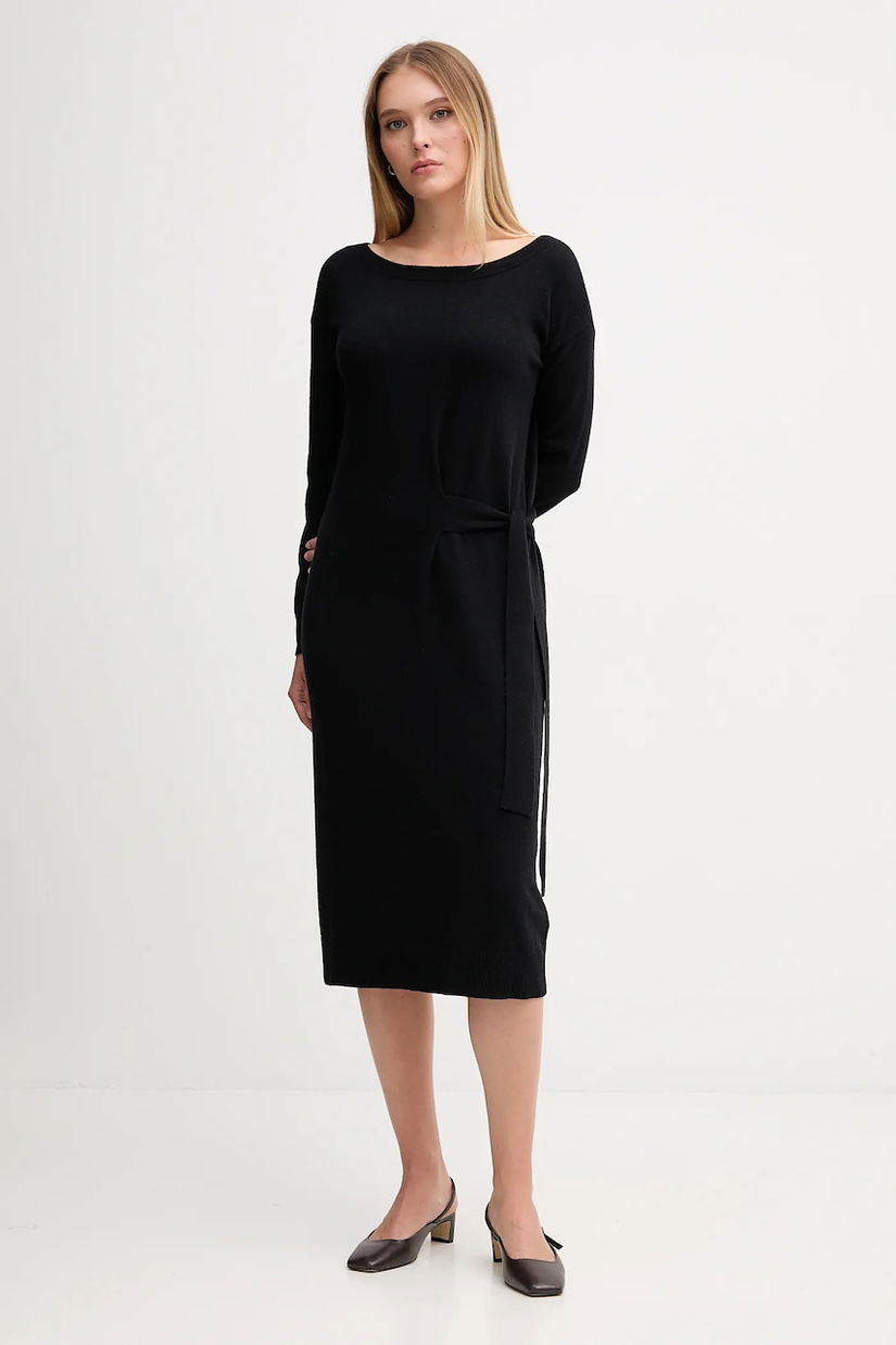 Gaudi rochie culoarea negru, maxi, drept, 521FD13001
