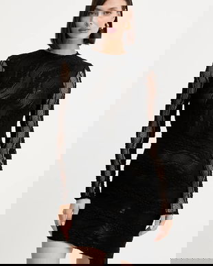 Charo Ruiz Ibiza rochie culoarea negru, mini, mulata, 257602