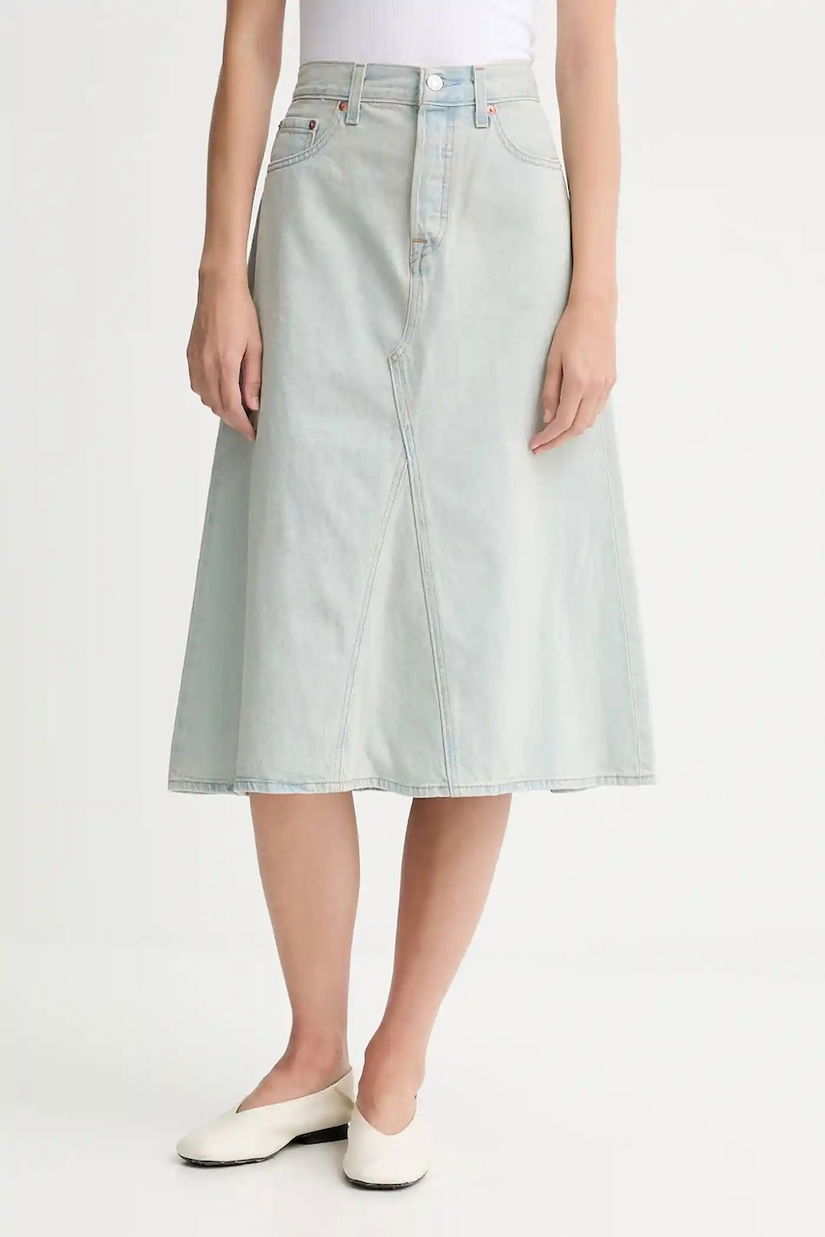 Levi's fustă jeans midi, evazati, A9316