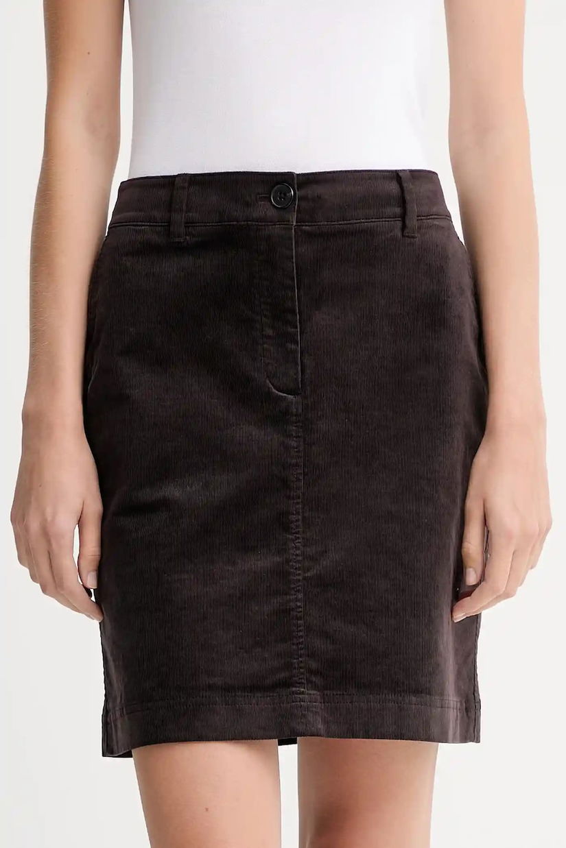Marc O'Polo fustă din velur culoarea maro, mini, drept, 508103420087