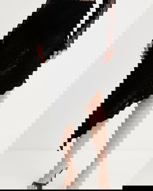 Charo Ruiz Ibiza fustă culoarea negru, mini, creion, 257402