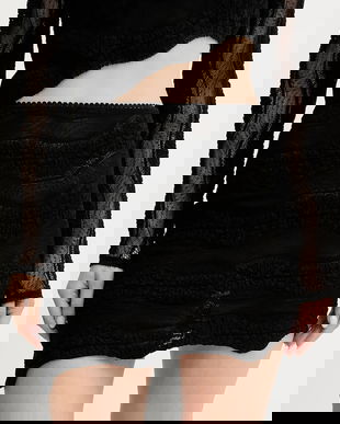 Charo Ruiz Ibiza fustă culoarea negru, mini, creion, 257400