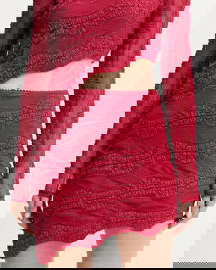 Charo Ruiz Ibiza fustă culoarea rosu, mini, creion, 257400