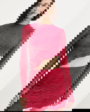 Charo Ruiz Ibiza bluză culoarea rosu, uni, 257103