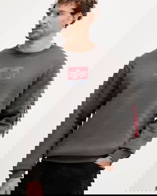 Alpha Industries bluză culoarea gri, cu imprimeu, 148311.684