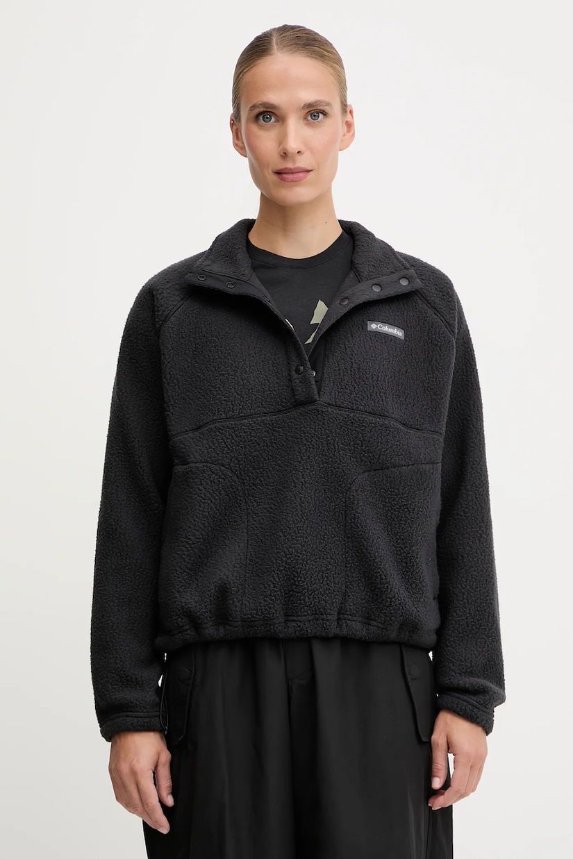 Columbia hanorac fleece Jasper culoarea negru, uni, 2142381