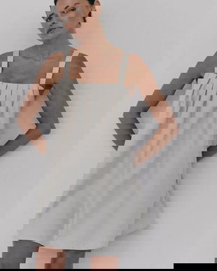 MUUV. rochie JELLE culoarea negru, mini, oversize