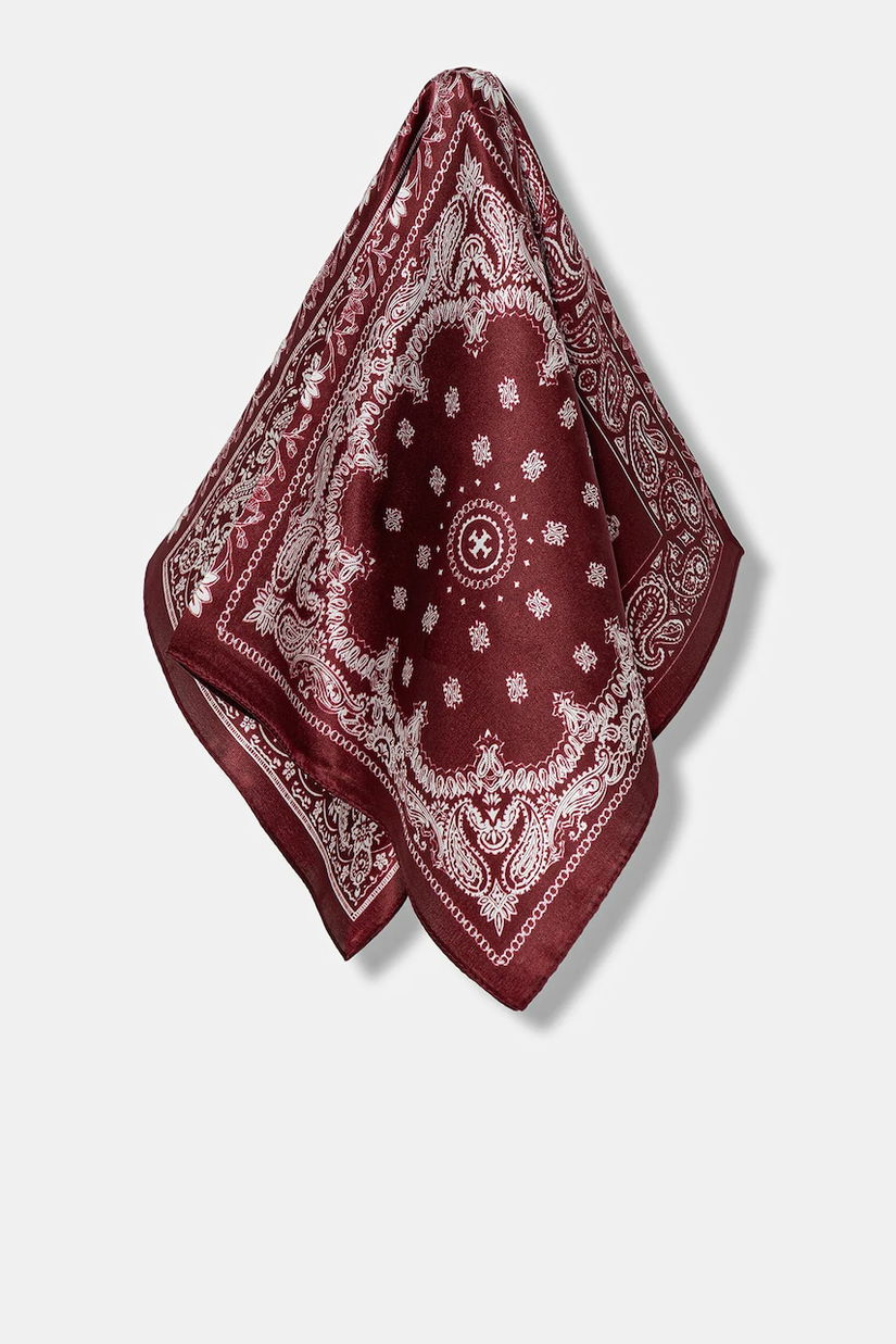 Answear.LAB esarfa de matase culoarea bordo, modelator