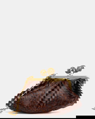 Weekend Max Mara geantă piele SPANISHHERITAGE culoarea maro, 2525516144600