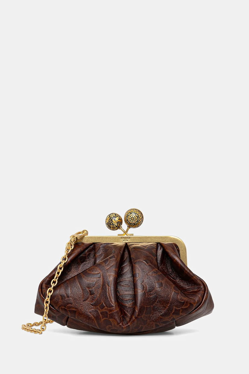 Weekend Max Mara geantă piele SPANISHHERITAGE culoarea maro, 2525516144600