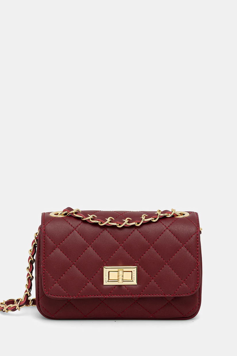 Answear.LAB poseta de piele culoarea bordo