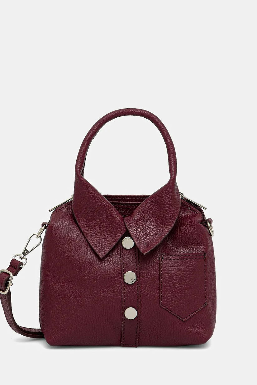 Answear.LAB poseta de piele culoarea bordo