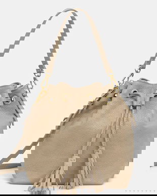 Answear.LAB poseta de piele culoarea bej