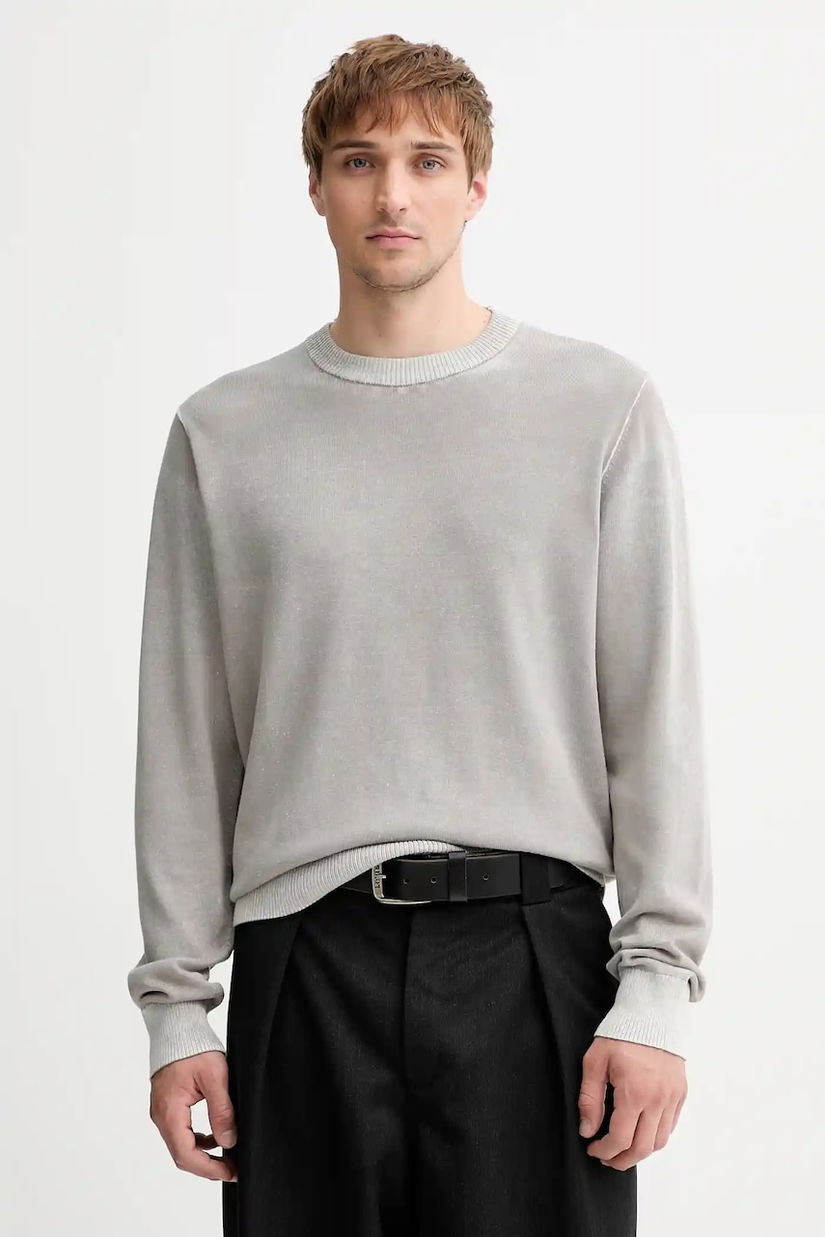 Diesel pulover de bumbac K-LARENCE-B culoarea negru, light, A11187.0BEAR