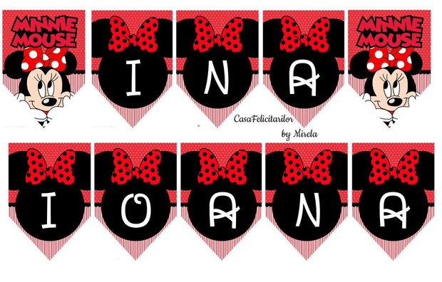 Cuti mărturii botez Minnie mouse