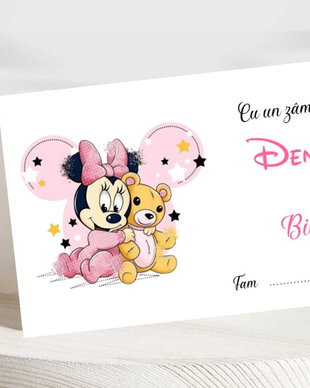 Plicuri bani botez baby Minnie Mouse