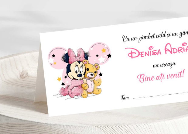 Plicuri bani botez baby Minnie Mouse