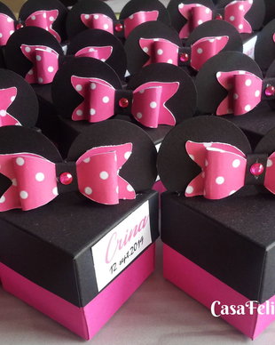 Cutii marturii botez Minnie mouse