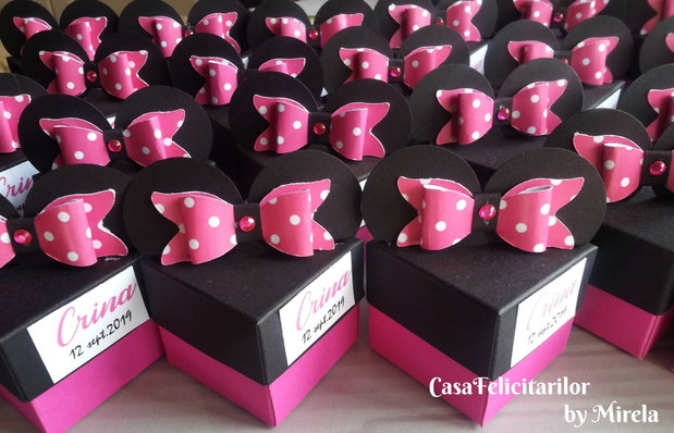 Cutii marturii botez Minnie mouse