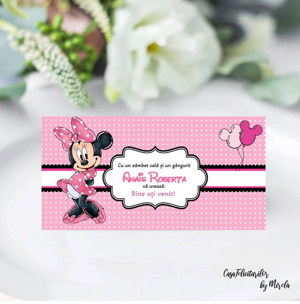 Cutii marturii botez Minnie mouse