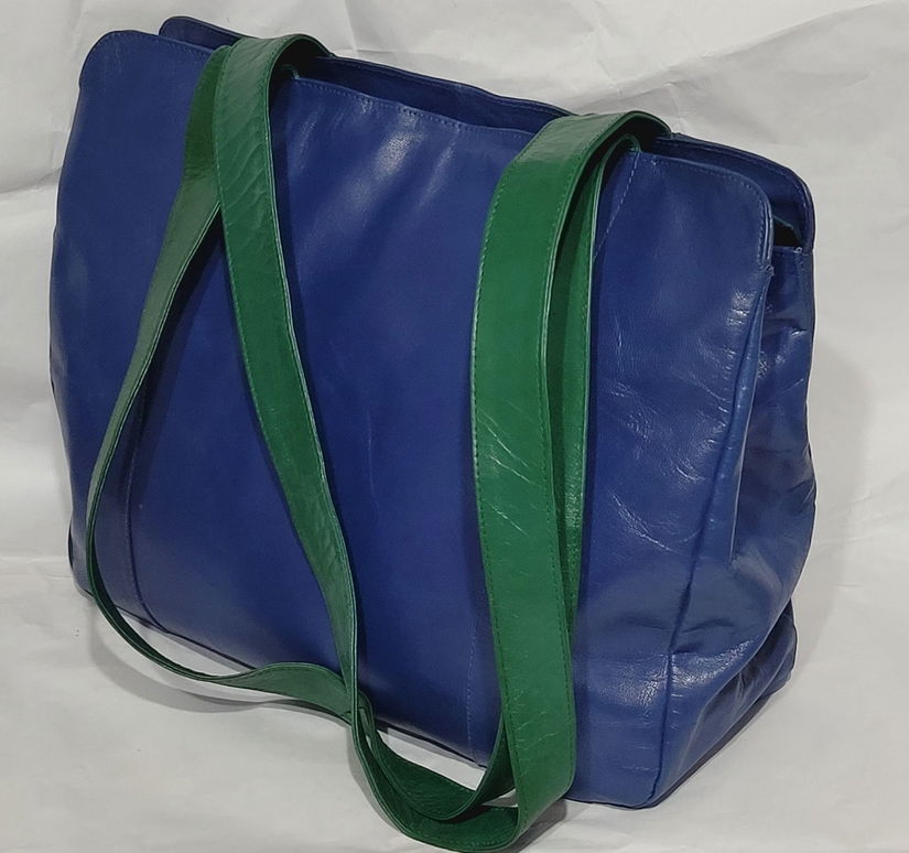 Geanta xxl piele bicolora