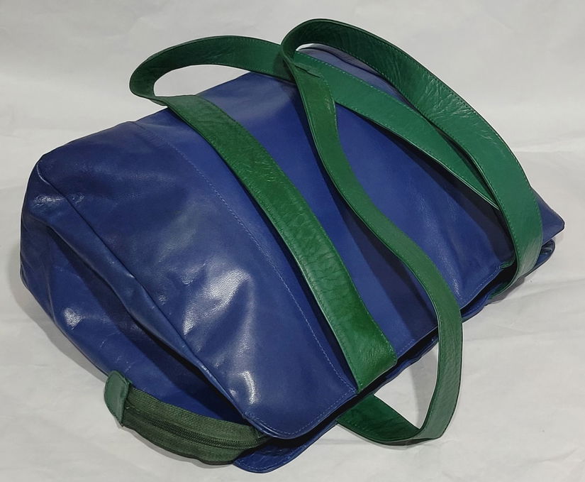 Geanta xxl piele bicolora