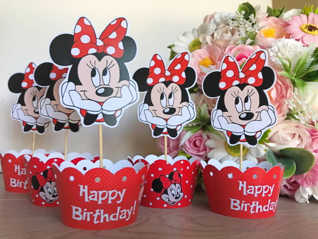 Invitații botez fetițe Minnie Mouse