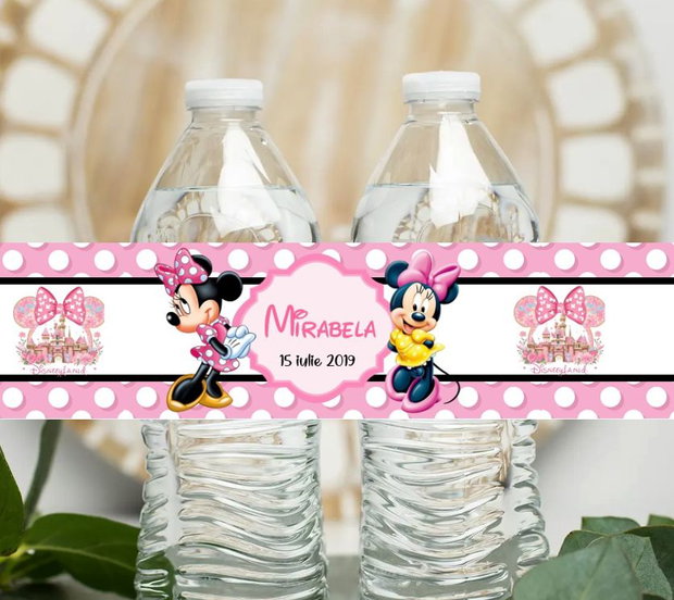 Toppere candy bar Minnie Mouse roz