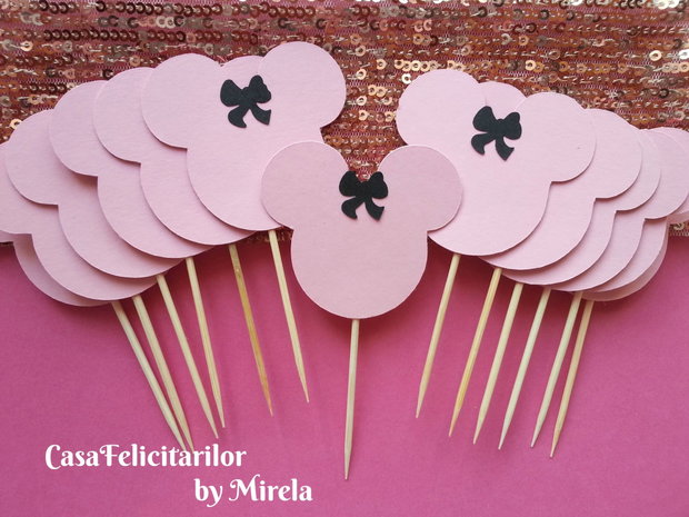 Set toppere Minnie mouse roz