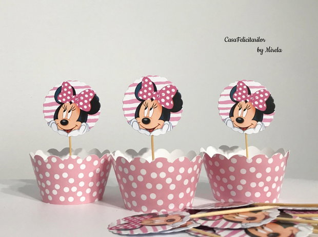 Set toppere Minnie mouse roz