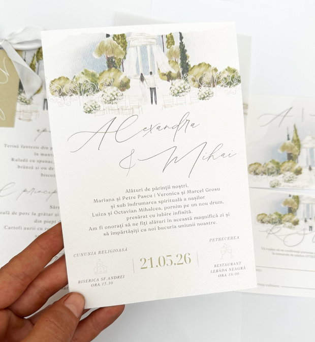 Set Invitatie de Nunta Garden