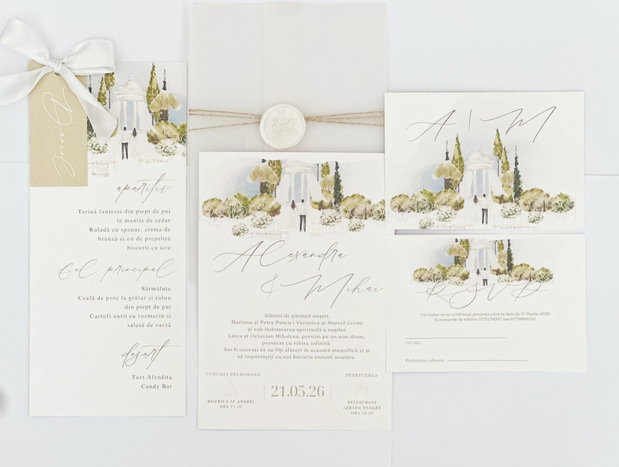 Set Invitatie de Nunta Garden