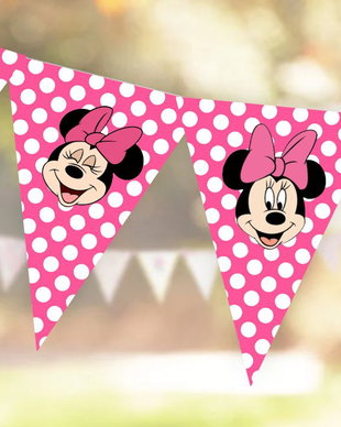 Ghirlandă decorativă Minnie mouse roz