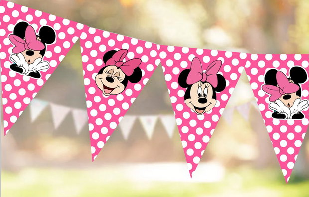 Ghirlandă decorativă Minnie mouse roz