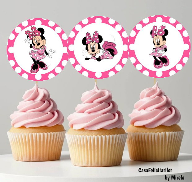 Ghirlandă decorativă Minnie mouse roz
